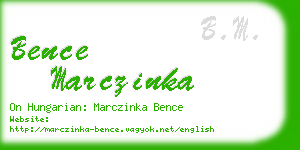 bence marczinka business card